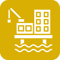 Oil Platform Icon Style