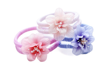Fototapeta na wymiar Trendy Florals Floral Hair Ties Snapshot isolated on transparent background