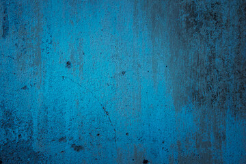 Decorative dark blue and black concrete texture for background in wallpaper. Cement stone, sand wall of tone vintage minimal decor. Painted venetian abstract light of stucco with copy space for design
