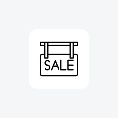 HouseForSale, SaleAdvertisement, HomeSelling,Line Icon, Outline icon, vector icon, pixel perfect icon