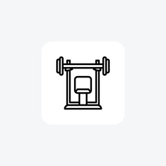 Gym,Workout Space, Health Club,Line Icon, Outline icon, vector icon, pixel perfect icon