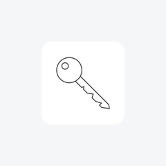 Key, SecurityTool, LockingDevice, KeyAccess, EntryPass,icon thin line icon, grey outline icon, pixel perfect icon