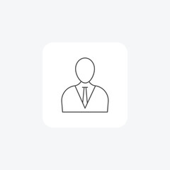 Broker, agent, intermediary, dealer, representative, finance, real estate thin line icon, grey outline icon, pixel perfect icon