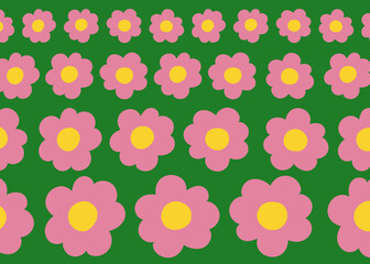 レトロな花柄の壁紙