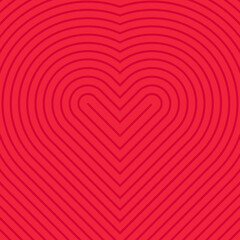 Heart pattern background. Vector ready-made template for Valentine's Day and love-themed designs. Geometric heart lines.