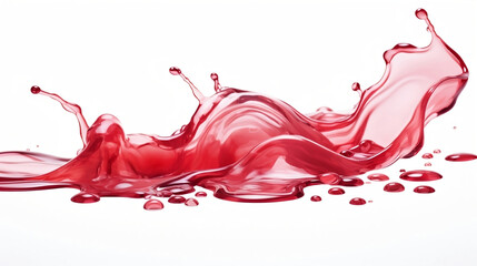 Spilled jelly isolated on white background