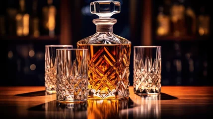 Poster crystal liquid whiskey drink whiskey illustration alcohol beverage, glass aged, barrel bourbon crystal liquid whiskey drink whiskey © vectorwin