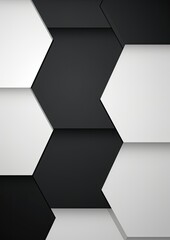 Black and white layers on top of each other modern
