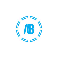 AB Letter logo Design Template Vector. Modern letters A B, A&B Alphabet icon