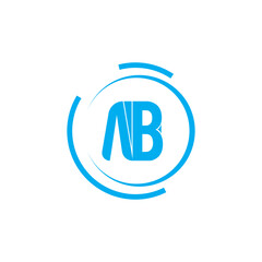 AB Letter logo Design Template Vector. Modern letters A B, A&B Alphabet icon