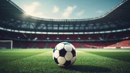 lose up ball on midfield in soccer stadium.football or soccer tournament,world football,soccer cup concept