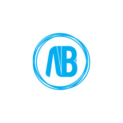 AB Letter logo Design Template Vector. Modern letters A B, A&B Alphabet icon