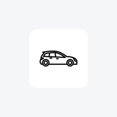 SUV, Off-road Capability Line Icon, Outline icon, vector icon, pixel perfect icon