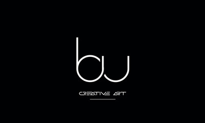 BU, UB, B, U abstract letters logo monogram