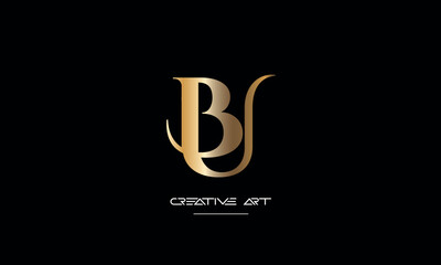 BU, UB, B, U abstract letters logo monogram
