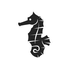 Sea horse logo template Isolated. Brand Identity. Icon Abstract Vector graphic