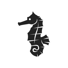 Sea horse logo template Isolated. Brand Identity. Icon Abstract Vector graphic