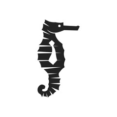 Sea horse logo template Isolated. Brand Identity. Icon Abstract Vector graphic