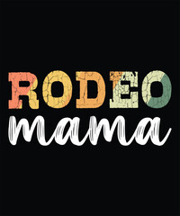 Rodeo Mama vintage color t shirt design