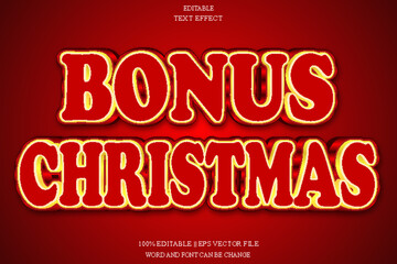 Bonus christmas Editable Text Effect Emboss Gradient Style