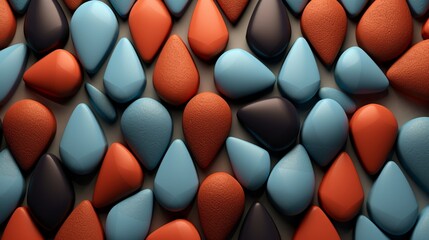 A creative and artistic composition of Beauty Blenders forming a beautiful pattern, demonstrating their versatility.