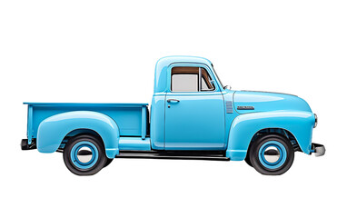 Fototapeta na wymiar Blue Pickup Truck Isolated On transparent background