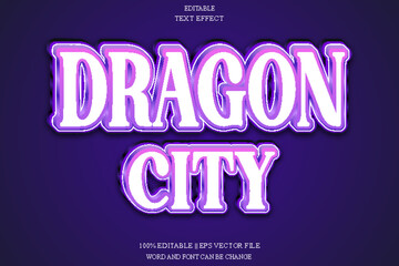 Dragon city Editable Text Effect Emboss Gradient Style