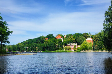 Fototapeta na wymiar Scenic view of the lake in Svetlogorsk