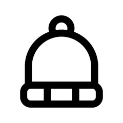 winter hat line icon