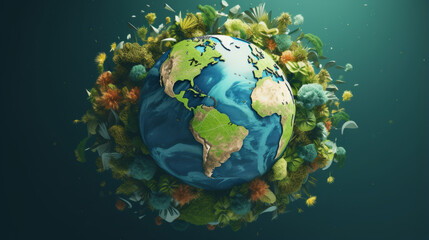 Globe Earth, sustainable design backdrop