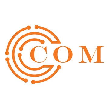 COM letter design. COM letter technology logo design on white background. COM Monogram logo design for entrepreneur and business
