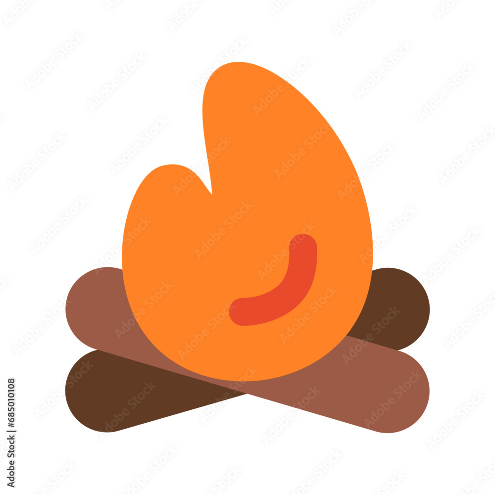 Wall mural bonfire flat icon