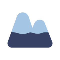 snow mountain flat icon