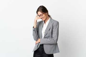 Fototapeta premium Business Ireland woman isolated on white background laughing