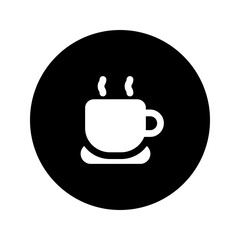 coffee glyph circular icon