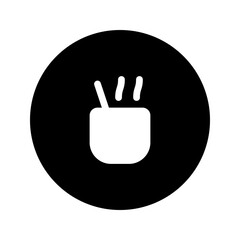 Obraz premium hot drink glyph circular icon