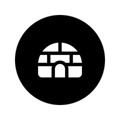 igloo glyph circular icon