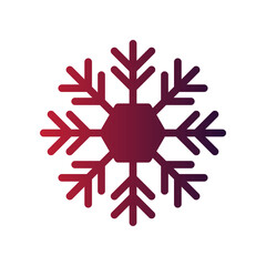 snowflake flat gradient icon