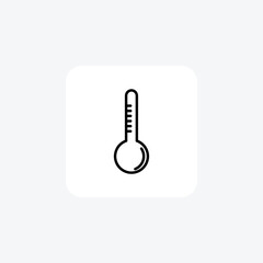 Thermometer ,Temperature gauge, Weather instrument,Line Icon, Outline icon, vector icon, pixel perfect icon