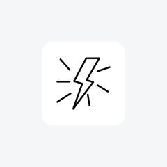Fototapeta premium Thunder, Storm, Power, Line Icon, Outline icon, vector icon, pixel perfect icon