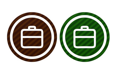 suitcase icon symbol green red