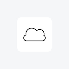 Cloud, Atmosphere, Weather,Line Icon, Outline icon, vector icon, pixel perfect icon