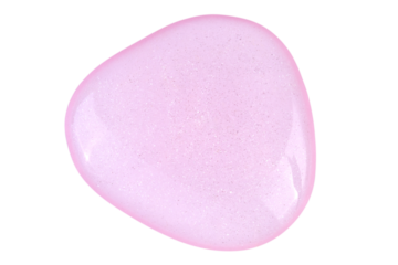 A drop of pink gel with sparkles isolated on a transparent background.