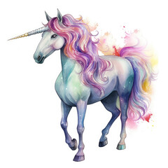 Drawing cartoon unicorn Illustration, Generative Ai
