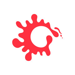 vector element splash in red design