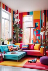 Colorful Modern Room Generative AI