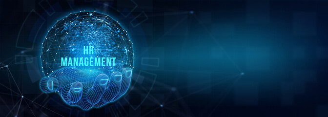 Human Resources HR management Recruitment Employment Headhunting Concept.  3d illustration