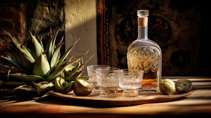 alcohol table tequila drink agave illustration shot cocktail, shotglass lime, salt bartender alcohol table tequila drink agave