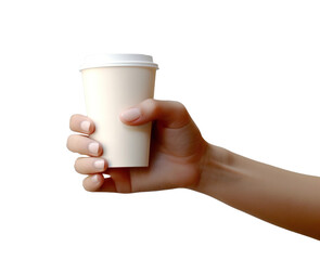 a coffee cup stacked in the hands of two women
