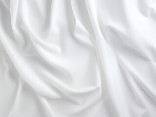 bright white fabric in wavy layers of abstract background - obrazy, fototapety, plakaty